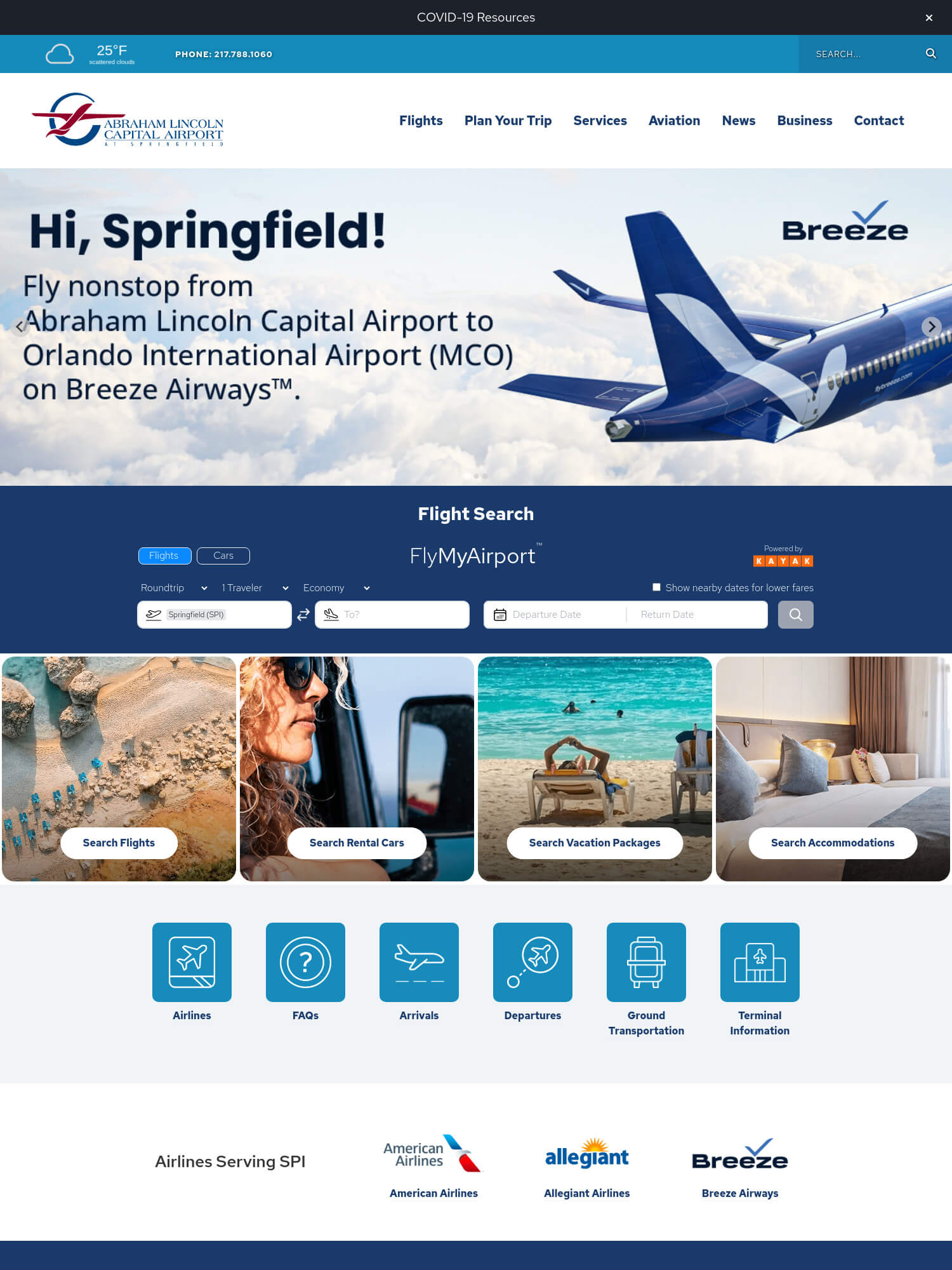 Abraham Lincoln Capital Airport at Springfield